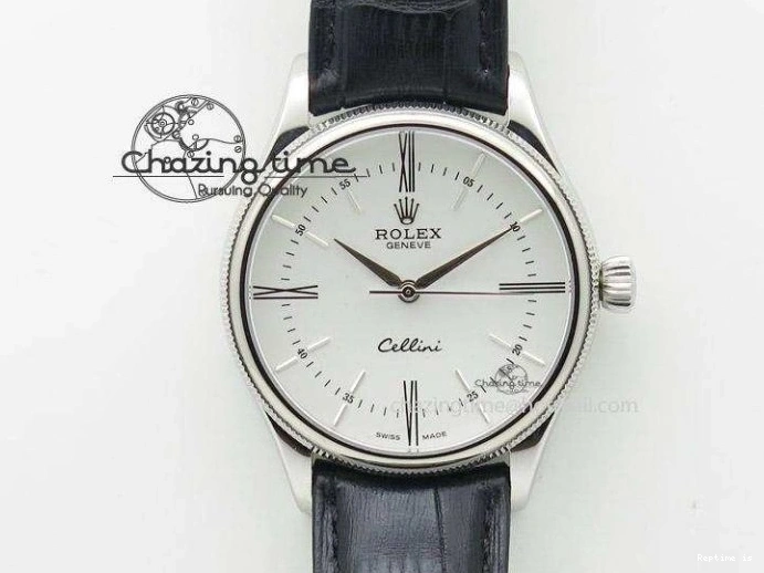 1229 Cellini 50535 Moonphase RG GMF Best Edition White Dial on Brown Leather Strap A Lightweight 2634